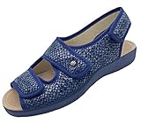 DeValverde - Zapatillas de Mujer - Verano/Invierno - Diseños Varios - Suela Antideslizante - Plantillas Acolchadas - Tallas 35-42EU (Marino Serpiente, Numeric_38)