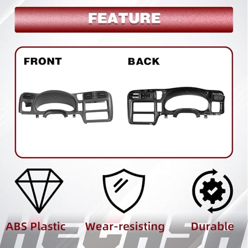 image for HECASA Dash Trim Bezel Cover Compatible with 1998-2002 Chevy Chevrolet