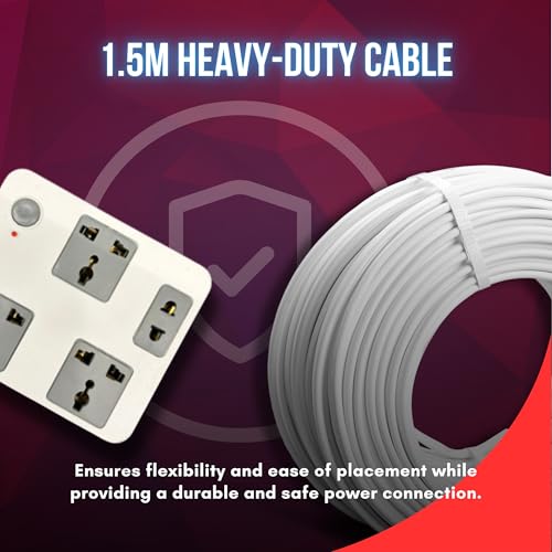 Image of Surge Pro - 3-Socket Power Strip with Surge Protection & Copper Cable (1.5m, ABS Body, Reset Switch, 1-Year Warranty)