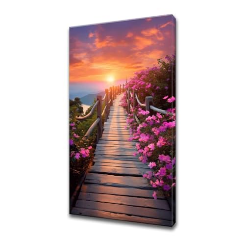 5D Paysage Diamond Painting Kit Complet doté de strass ronds pour un éclat tridimensionnel optimal