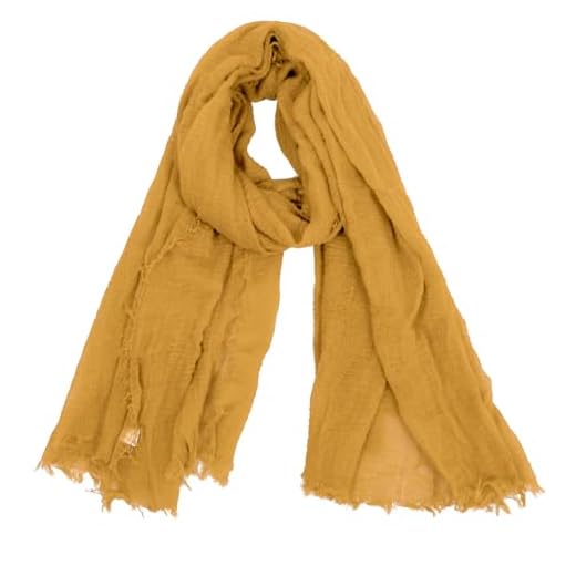 Van Der Rich ® - Foulard Echarpe Froissé Cache Cou Homme Femme (71-Mout, TU)