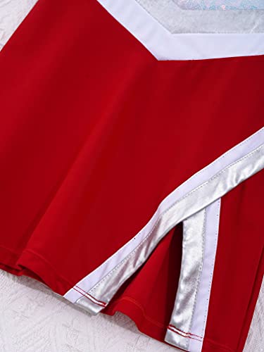 Disfraz completo brillante para niñas talla 12 rojo miniatura 6