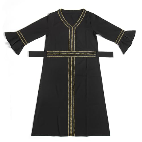 Generic NACGIYZLK Kids Girls Long Sleeve Kaftan Maxi Prayer Clothes Muslim Dresses Abaya Baby  thumb #2