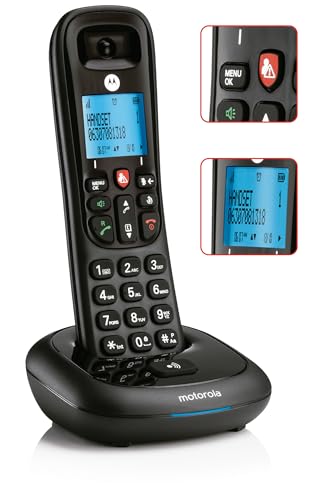 Motorola Cd4001 Teléfono Fijo Inalámbrico Con Pantalla Y Teclado Retroiluminado - vue 3