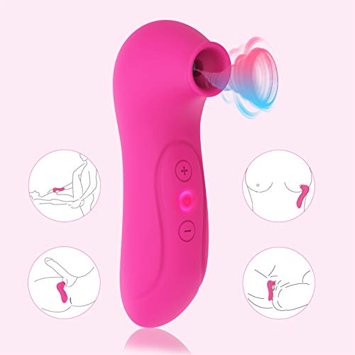 Clitoral Sucking Vibrator with 10 Intensities Modes for Women, Adorime Waterproof Rechargeable Quiet Clitoris Nipples Suction Stimulator Adult Sex Toys for Couples or Solo