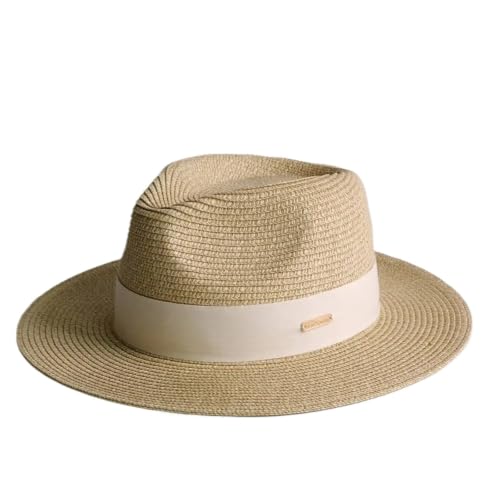 Chapeau Fedora en paille à large bord pour homme et femme élégant