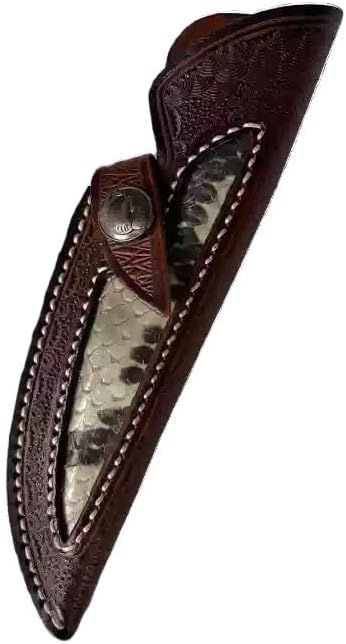 1PC Knife Sheath for Belt, Leather Protective Cover with Snap Closure Fits for Outdoor Camping, Hiking