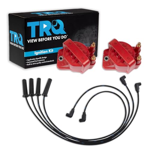 TRQ Ignition Coil Kit 3 Piece Compatible with 1998-2003 Chevrolet S10 1998-2003 GMC Sonoma 1998-2000 Isuzu Hombre