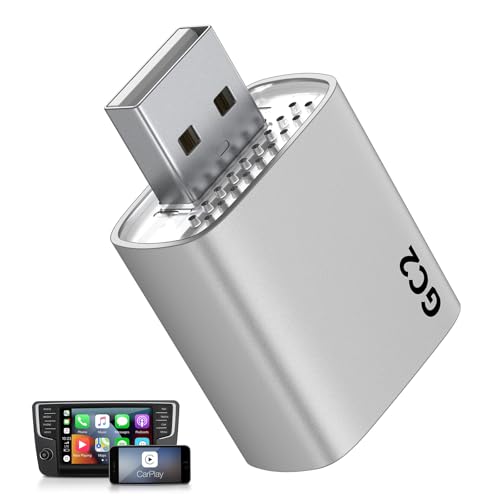 Wireless CarPlay Adapter for iPhone[2026 Upgrade] Convert Wired to Mini Wireless Bluetooth Car Play Adapter, Plug and Play Stable Connection Compatible for Cars from 2016 & iOS 10+, USB A/Type C