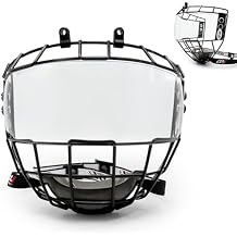 GY Hockey Helmet Cage & Face Shield Protector Combo Ice Hockey Full Face Shield Junior
