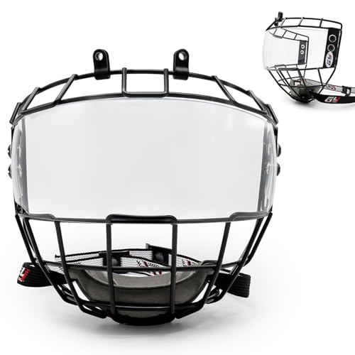 GY - GY Hockey Helmet Cage & Face Shield Protector Combo Ice Hockey Full Face Shield Junior (JR-PC560-Clear)