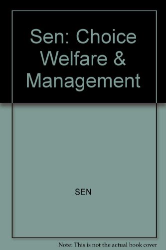 Choice, Welfare and Measurement 0262192144 Book Cover