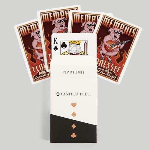 Baraja Lantern Press Memphis Tennessee guitarra 52 cartas miniatura 6