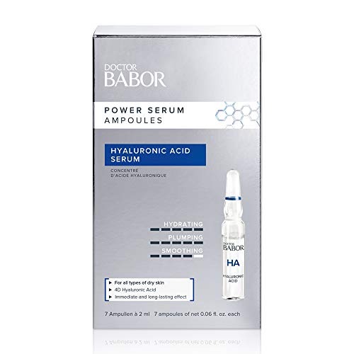 BABOR Power Serum Ampoules - Hyaluronic Acid | Moisturizing Smoothing and Plumping | 8D Hyaluronic Acid and Tripeptide Intensely Hydrate All Skin's Layers | 7 Days to Hydrated Skin