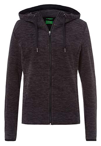 Erima Damen Wärmende Fleecejacke (2061902), schwarz melange, 38