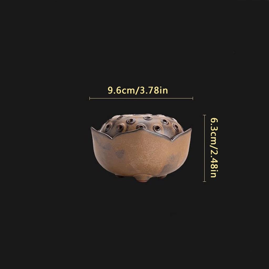 SUNESA Räucherstäbchenhalter Weihrauchbrenner, antike Keramik -Lotus -Kern -Sandelholz -Weihrauchhalter -Tee -Tee -Keramonie Buddhist Hall Room Meditation Ornamente Räucherstäbchen Halter