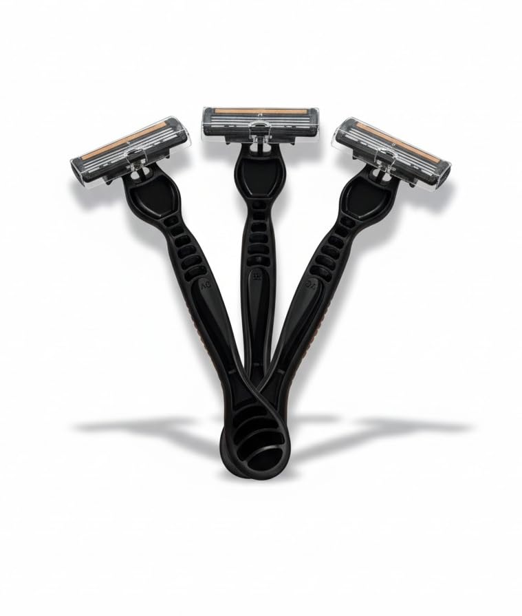 Image of WETELL PRECISE 3 Sensitive Triple Blade Disposable Razors for Men | 3-Blade Stainless Steel Shaver | Smooth & Gentle Shaving | Pack of 3 (WT202501)