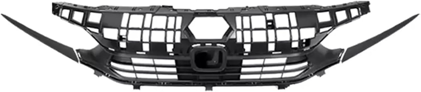 Complete Front Bumper Cover Kit for 2022 2023 2024 Honda Civic Sedan LX EX Sport Si | WITH Fog Lights & Wiring Harness, License Mount Hole | Includes Upper/Lower Grilles | WILL NOT FIT Type R