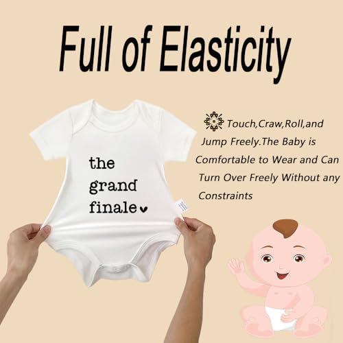 The Grand Finale Bodysuit, Baby Announcement Rompers, Coming Soon Clothing, Infant Short-Sleeve Outfits 0-24 Month4