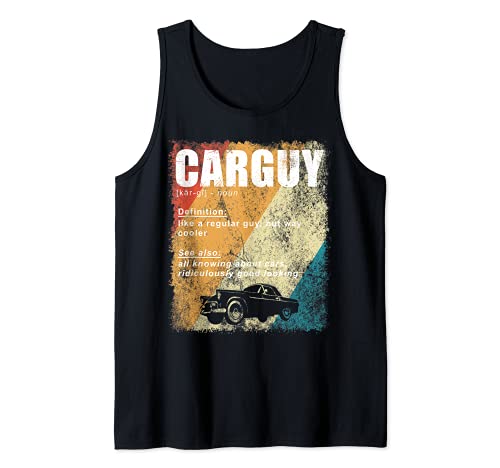 Hombre Vintage Car Guy Quote Carguy Definición Car Guy Hub Store Camiseta sin Mangas