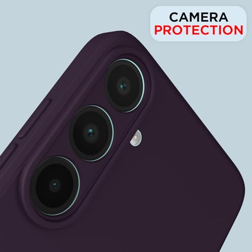 Image of Amazon Basics Back Cover for Samsung Galaxy M17 5G / A17 5G / F17 5G | Camera Protection Shockproof Soft Matte Silicone Bumper Case (Purple)