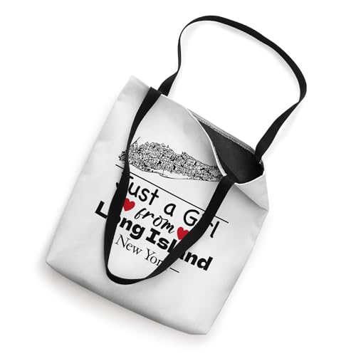 Bolso tote con mapa de Long Island, Nueva York: 'Just a Girl From LI' miniatura 2