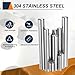 HARFINGTON 50pcs Dowel Pins M2(2mm) x 50mm 304 Stainless Steel Cylindrical Shelf Support Peg Pin Rod Fasten Elements for Metal Devices Wood Furniture DIY Installation, Silver