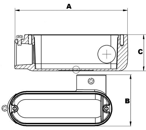 Morris 14266 Combination Conduit Body, Aluminum, Type LR, Threaded, Set Screw, 1