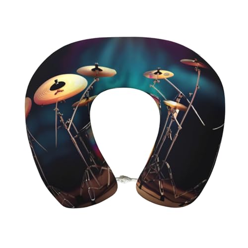Almohada de viaje con espuma viscoelástica negra miniatura 1