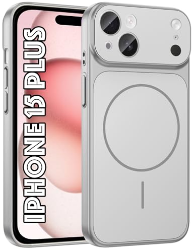 Image of SHINESTAR Converter Case for iPhone 15 Plus | Premium Protective Mag-Safe Cover | iPhone 17 Pro / 17 Pro Max Series Style Design | in-Built Camera Guard | Wireless Charging Compatible - Silver