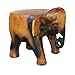 Angoily Sgabello in Legno Unico di Legno Sgabello Passo Piede di Elefante Sgabello per La Casa