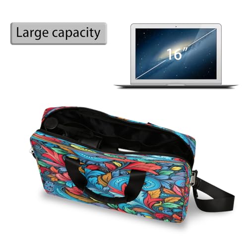 Maletín Laptop para Hombre y Mujer 15.6 16 Pulgadas Floral miniatura 5