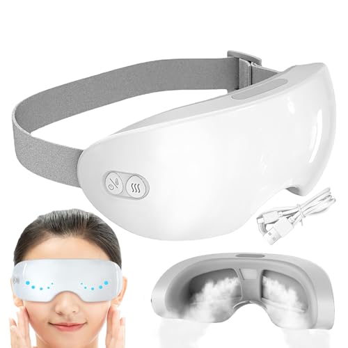 Masque Oculaire Massant | Masque Oculaire Thermo-Régulé avec Chaleur,Appareil Silencieux Réglable...
