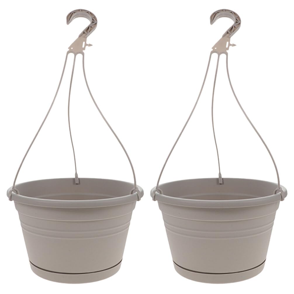 Yardwe 2 Suspendus Pots de Fleur Plastique Intérieur Extérieur Jardin Balcon Terrasse