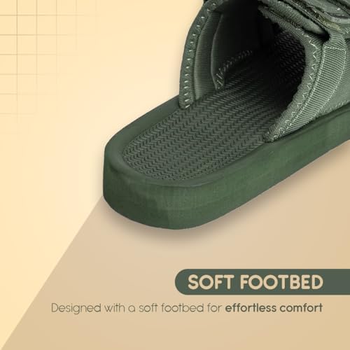 Image of NoStrain Men's Sandals & Slippers, Comfortable & Casual Footwear for Men | Lightweight, High Sole & Stylish