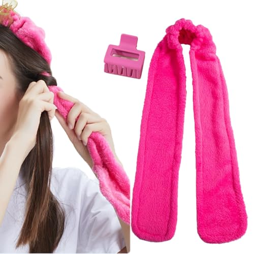 Yoolhamy Bigodino Lungo per Boccoli, Bigodino Fascia Capelli, Morbida Bigodini Per Capelli Medi Lunghi Dormire Grandi Boccoli Capelli Senza Calore Heatless Curler