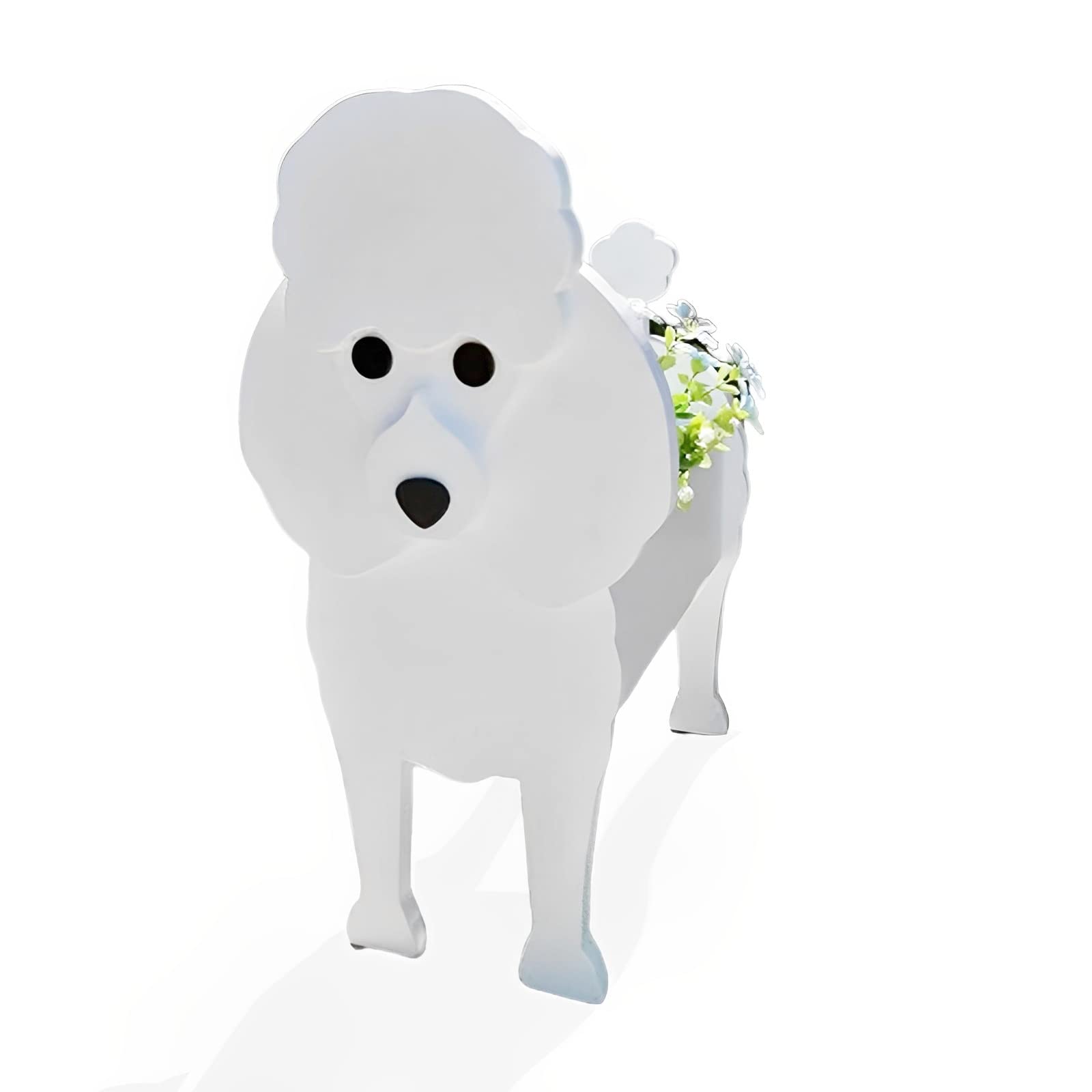 Dog Planter Gifts for Women,Cute PVC Herb Garden Dog Flower Planter,Dog Planters for Indoor/Outdoor Plants,Dog Flower Pots suitable Birthday gifts for pet lovers 9.45*8.35*13.39in（Poodle） — image 1