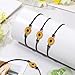 Sureio 20 Pcs Sunflower Bracelets Funny Gifts Adjustable Handmade Friendship Bracelet Bulk Boho Braided Rope String Bracelets for Women Couples Friend(Black)