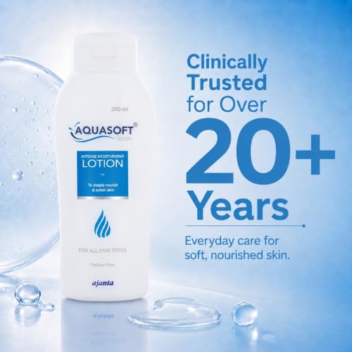 Image of AQUASOFT Lotion (200 ml) - Rich in Shea Butter, Glycerine & Squalane for Deep Hydration &Skin Barrier Protection - Intense Moisturizing Lotion for Dry, Sensitive Skin - Dermatologically Tested