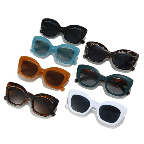 Lunettes de soleil œil de chat gelée nuances léopard mixtes UV400