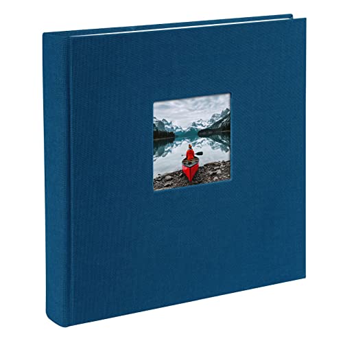 goldbuch 24 895 Fotoalbum mit Bildausschnitt, Bella Vista Blau, Erinnerungsalbum im Format 25 x 25 cm, Foto Album 60 weiße Seiten mit Pergamin-Trennblättern, Fotobuch Leineneinband, Dunkelblau goldbuch 24 895 Fotoalbum mit Bildausschnitt, Bella Vista Blau, Erinnerungsalbum im Format 25 x 25 cm, Foto Album 60 weiße Seiten mit Pergamin-Trennblättern, Fotobuch Leineneinband, Dunkelblau