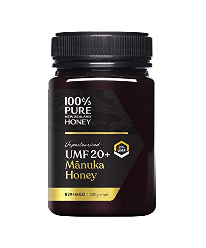 100% Pure New Zealand Manuka Honey, Certified UMF 20+ (MGO 829+) New Zealand's Awarded Manuka Honey, 17.6 Ounce (500g) Ultra-Premium, Raw Manuka Honey
