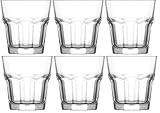 Genérico Aras Vasos de Cristal para Whisky, Agua y Vino, 200ml, 8.2cm x 7.9cm, Juego de 6 Piezas