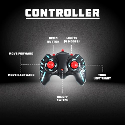 Image of Wembley Offroad Rechargeable Remote Control Car Toy for Boys | Monster Truck RC Car with 4 Headlight Modes | Lithium Battery | C-Type Charging | Remote Car for Kids Adult | Made in India - Blue.