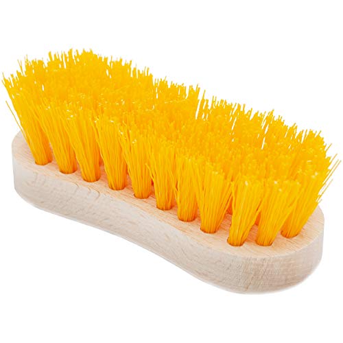 Image of Stiff Bristle Brush - Scrub Brush for Deep Cleaning, Hand Brush with Hard Bristles, Utility Nylon Brush for Indoor and Outdoor, Wooden Boot Hand Scrubber, Scrubbing Brush Heavy Duty