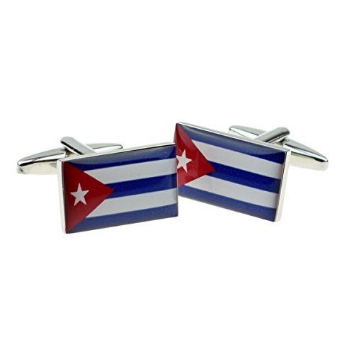 Mancuernillas para hombre bandera Cuba talla única miniatura 1
