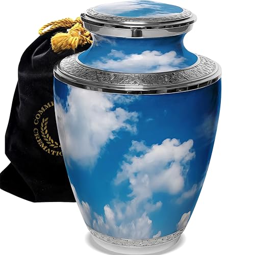 Heavenly Clouds Cremation Urn for Ashes Adult Male for Funeral or Home. Cremation Urns for Human Ashes Adult Man Large Cremation Urns for Men