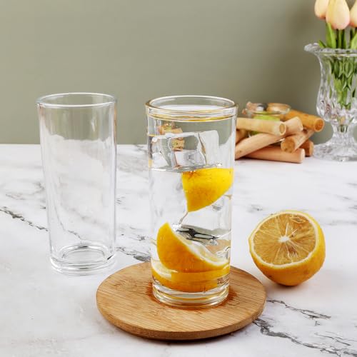 BTGLLAS Highball Glasses Set of 6-240ml Tall Water Glasses for Mojito, Whiskey, Cocktails - Clear Drinking Glassware for Kitchen - Tall Drinking Glasses Set for Mixed Drinks (6) - Image 4