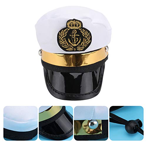 Amosfun Captain Hat For Dogs Funny Pet Hat Cute Headpiece Fancy Headgear Costume Cat Dog Sailor Costume Photo Props For Cat Dog Puppy #TOP1