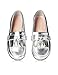 RED WAGON Mocasines con Flecos Niñas, Plateado (Silver), 34.5 EU